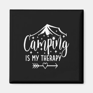 Imán Acampar es mi terapia, divertido amante del campin