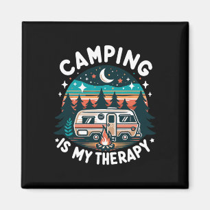 Imán Acampar es mi terapia vacaciones de verano familia