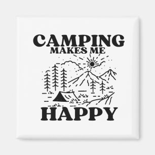 Imán acampar me hace feliz