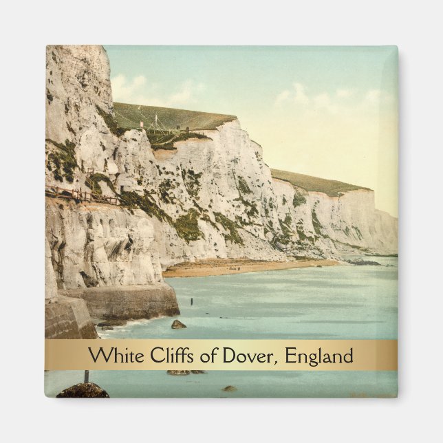 Imán Acantilados blancos de Dover, Kent, Inglaterra (Frente)