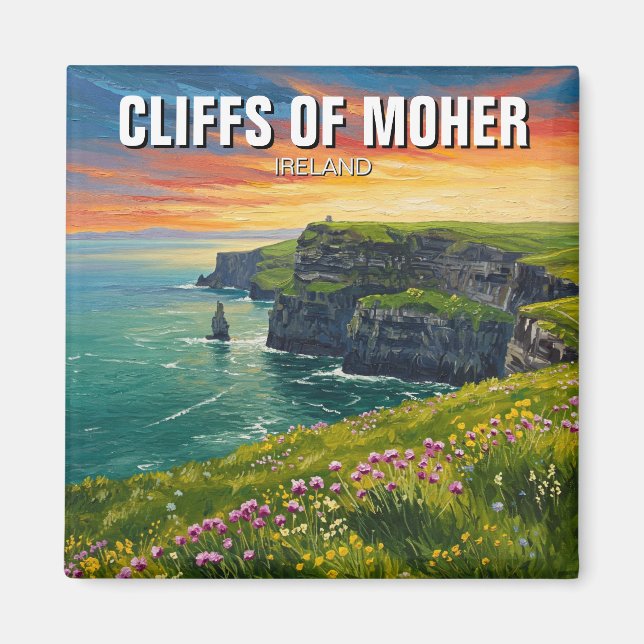 Imán Acantilados de Moher Ireland Travel (Frente)