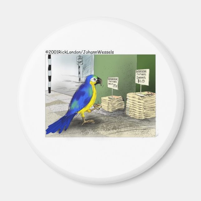 Imán Accesorios de baño de loro Regalos divertidos de d (Frente)