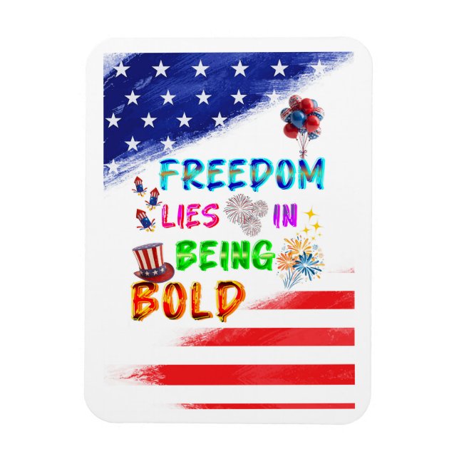 Imán Accesorios de libertad radican en ser audaz (Vertical)