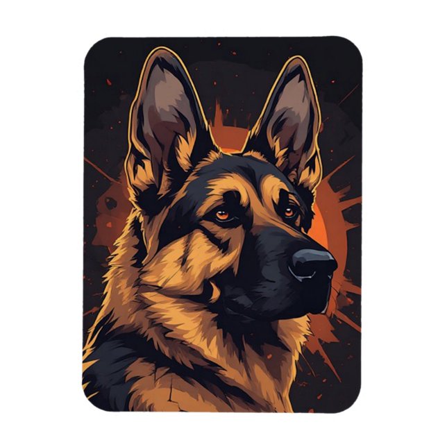 Imán 🐕 Accesorios de Pastor Alemán para Amantes de Per (Vertical)