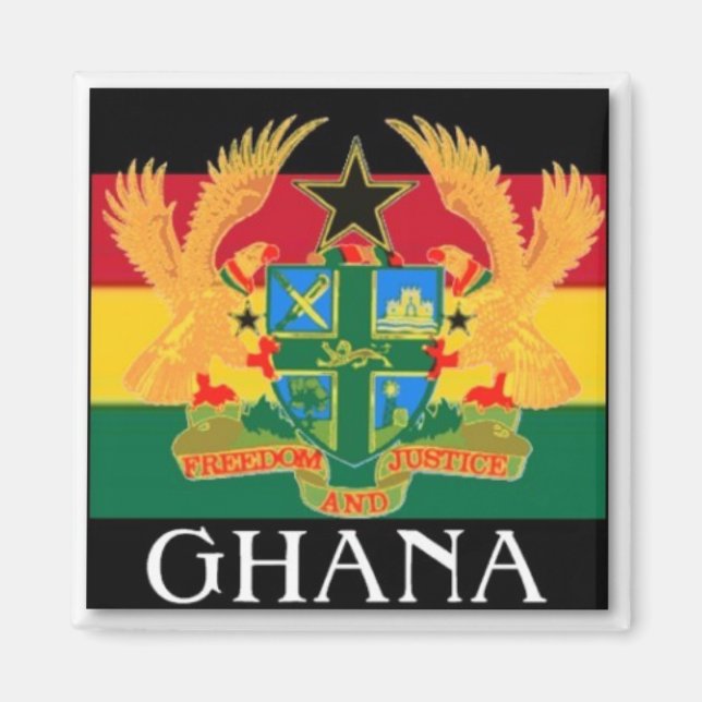 Imán Accesorios personalizados de Ghana (Frente)