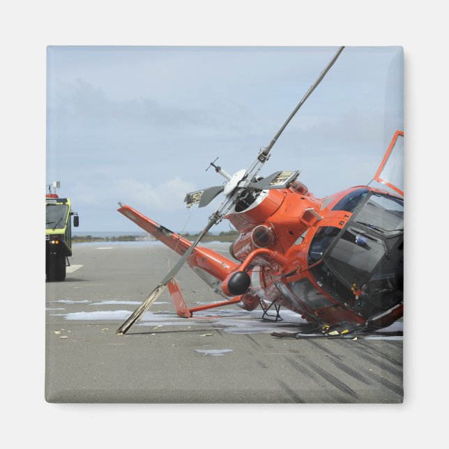 Imán Accidente de helicóptero MH-65 de la Guardia Coste (Frente)