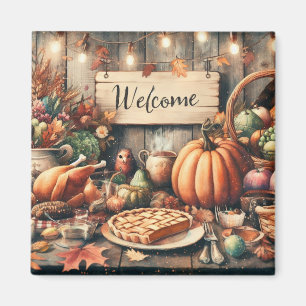 Imán Acción de Gracias/Caída/Otoño/Vintage
