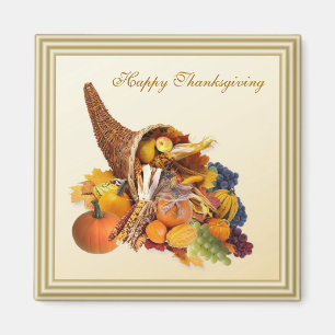 Imán Acción de gracias. Cornucopia Magnet