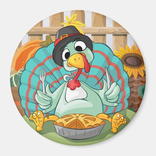 Imán Acción de Gracias Turquía (Frente)