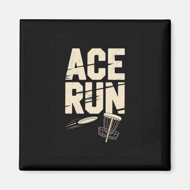 Imán Ace Run Disc Golf Frisbee Sket Cadenas Retro  (Frente)