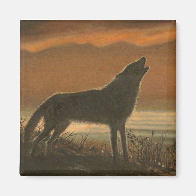 Imán Aceite de lobo solitario (Frente)