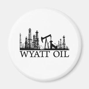 Imán Aceite de Wyatt/logotipo negro