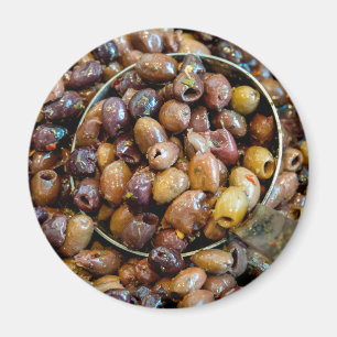 Imán Aceitunas negras de leccino, posadas y acondiciona