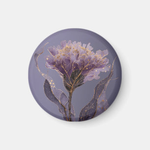 Imán Acentos florales inspirados en Peonía Púrpura y do