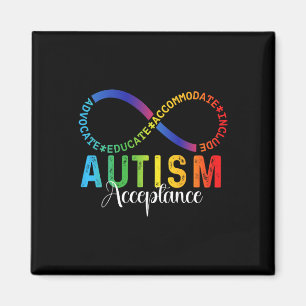 Imán Aceptación de conciencia sobre autismo Símbolo inf