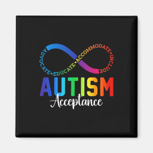 Imán Aceptación de conciencia sobre autismo Símbolo inf
