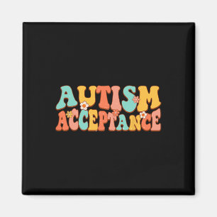 Imán Aceptación de la conciencia del autismo Groovy Ret