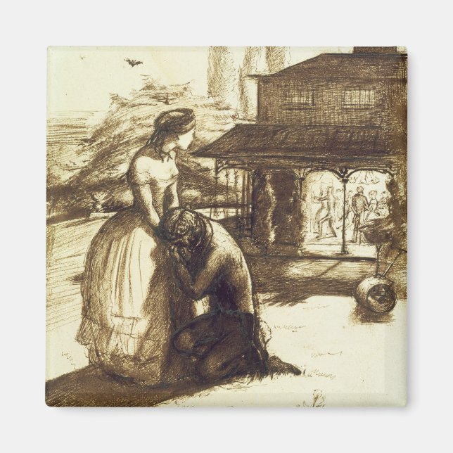 Imán Aceptada, 1853 (tinta de pluma y marrón en papel) (Frente)
