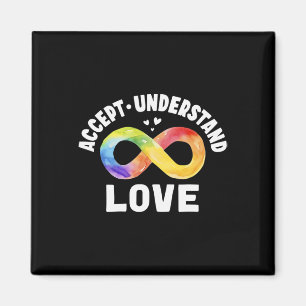 Imán Aceptar Comprender Amor Autismo Conciencia ASD Inf