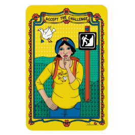 Imán Aceptar El Refrigerador Reto_B_4x6 Magnet