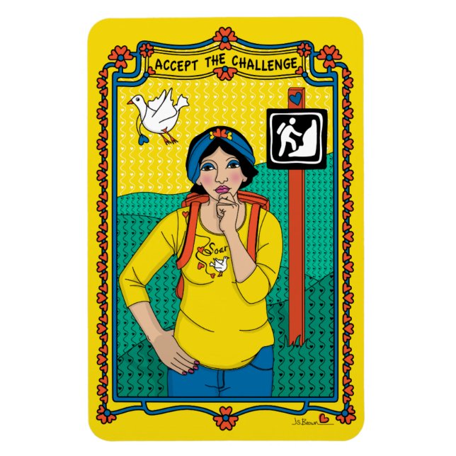 Imán Aceptar El Refrigerador Reto_B_4x6 Magnet (Vertical)