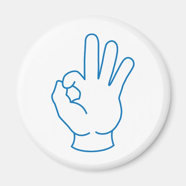 Imán Aceptar mano (Frente)