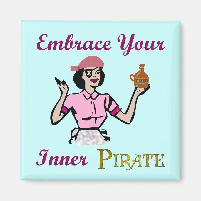 Imán Acepte Su Pirata Interior (Frente)