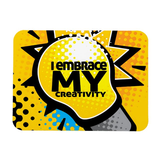 Imán "Acepto mi creatividad" Motivación Afirmación (Horizontal)