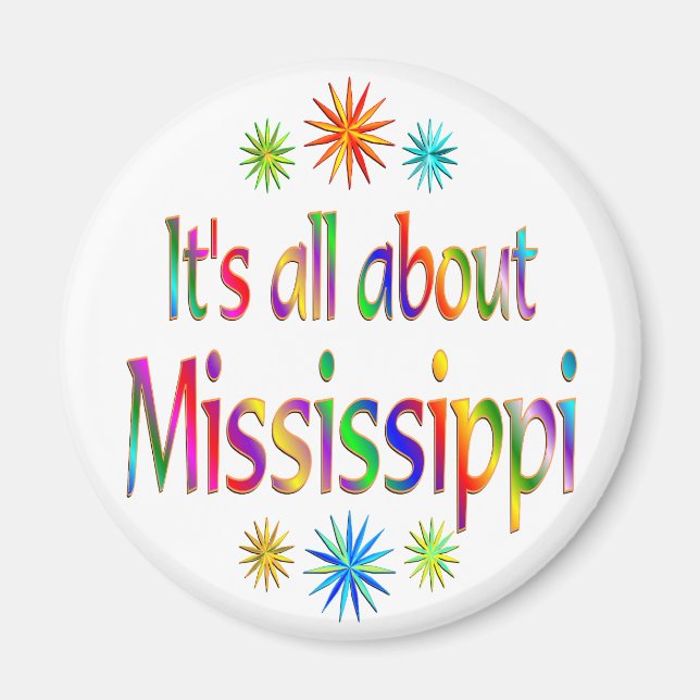 Imán Acerca de Mississippi (Frente)