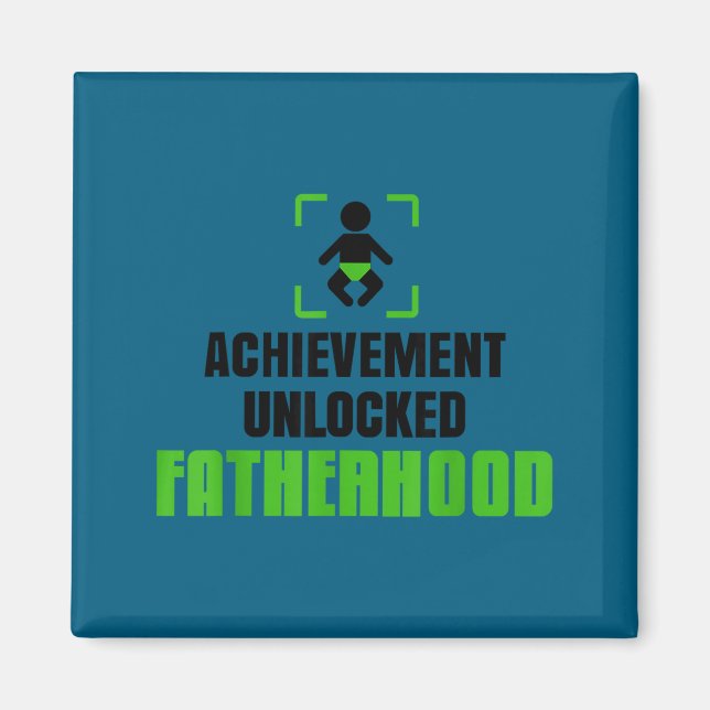 Imán Achievement Unlocked Fatherhood Gamer Video Games  (Frente)