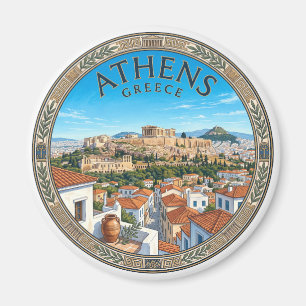 Imán Acrópolis de Atenas Grecia Recuerdo de Viaje