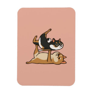 Imán Acroyoga Shiba Inu   Amantes del yoga Cute Shiba I