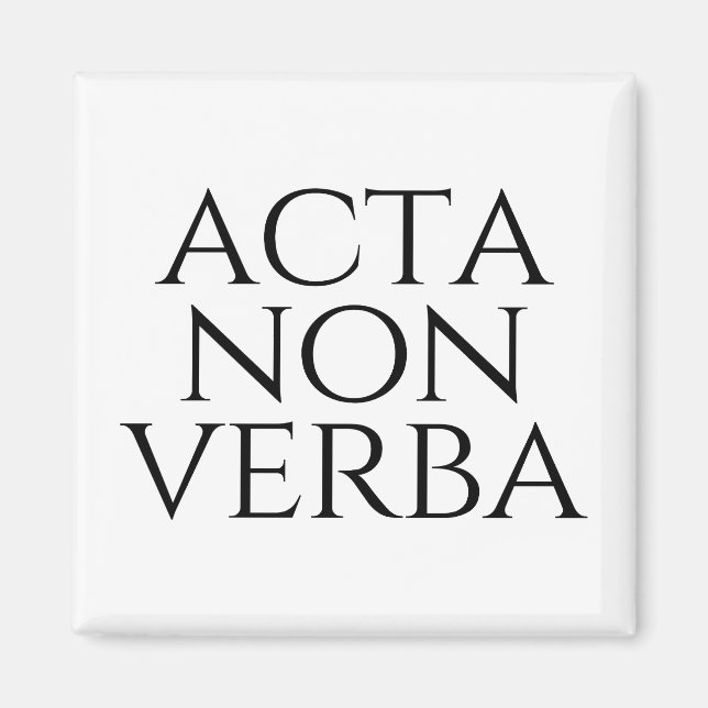 Imán Acta Non Verba (Frente)