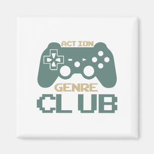 Imán Action Genre Club-Gaming-Gamer-Game-Funny
