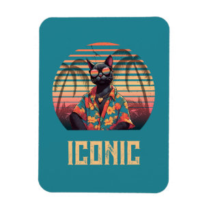 Imán Actitud de gatos tropicales sin tiempo