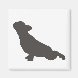 Imán Actitud de la yoga del bulldog francés