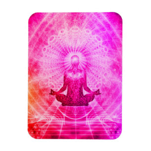 Imán Actitud espiritual brillante de Lotus de la yoga