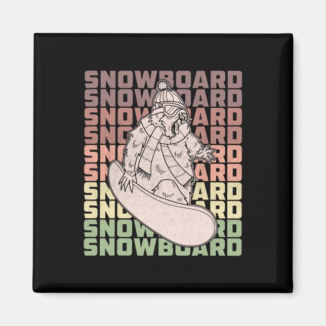 Imán Actividad competitiva del Snowboard Skip Snowboard (Frente)