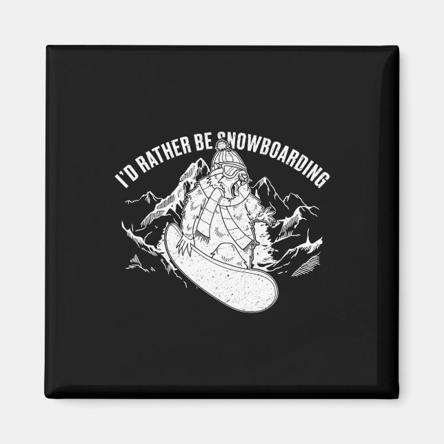 Imán Actividad competitiva del Snowboard Skip Snowboard (Frente)