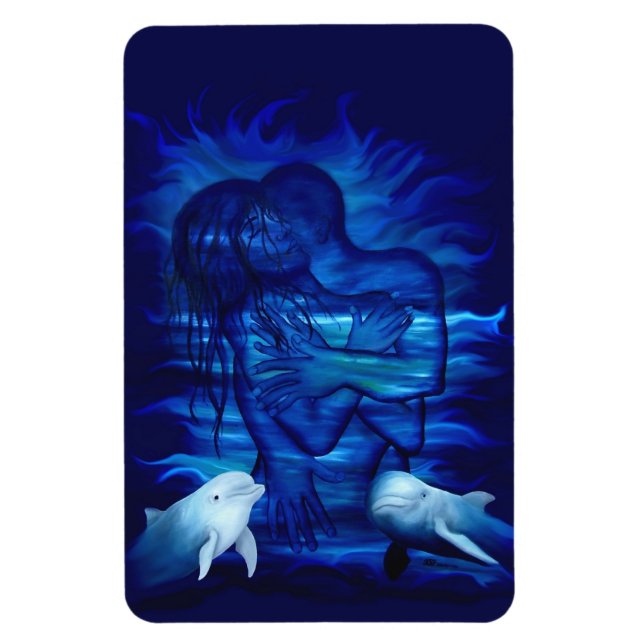 Imán Acto de pasión - emparejar con pareja delfín (Vertical)