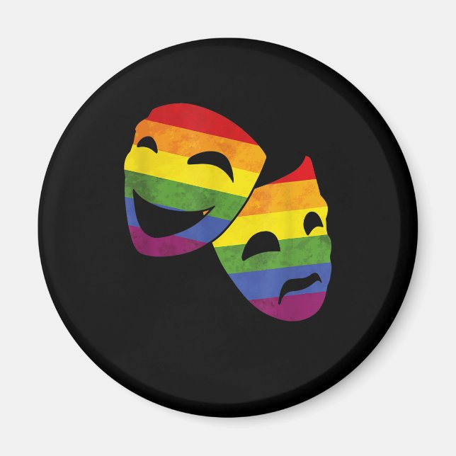 Imán Actor gay LGBT Rainbow (Frente)