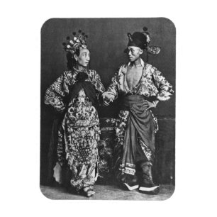 Imán Actores chinos, c.1870 (foto de b/w)
