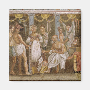 Imán Actores ensayando para una obra satírica, c.62-79 