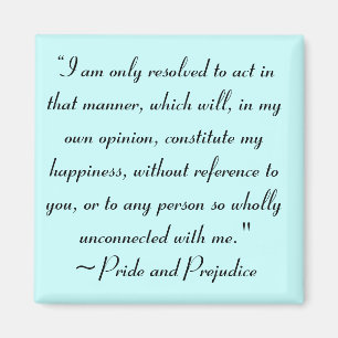 Imán Actuar de forma que constituya felicidad Jane Aust