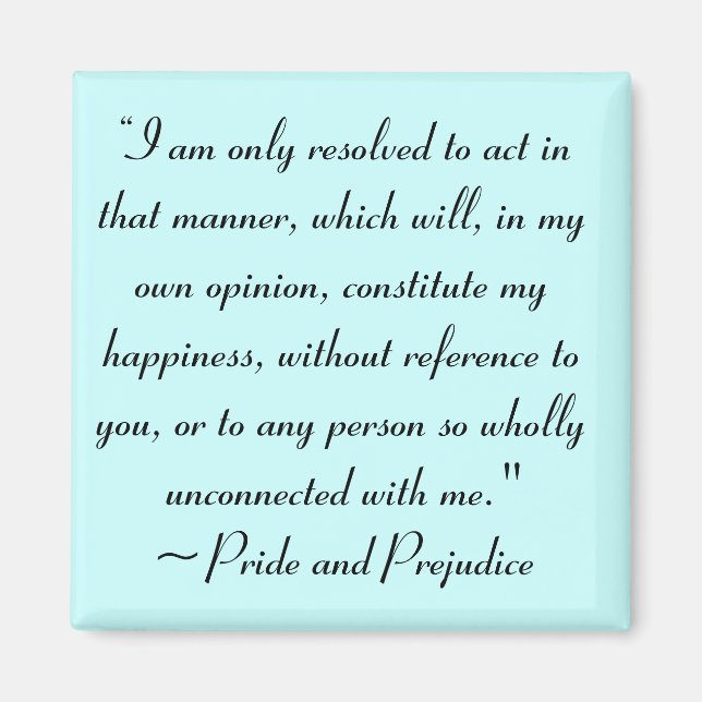 Imán Actuar de manera que constituya la felicidad Jane  (Frente)