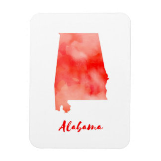 Imán Acuarela Alabama Estados Unidos