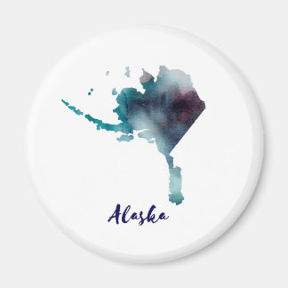 Imán Acuarela Alaska Estados Unidos