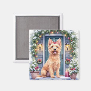 Imán Acuarela Australian Silky Terrier Umbral Nevado