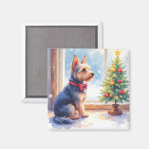 Imán Acuarela Australian Terrier Árbol de Navidad de Me