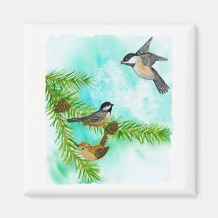 Imán Acuarela Aves Magnet